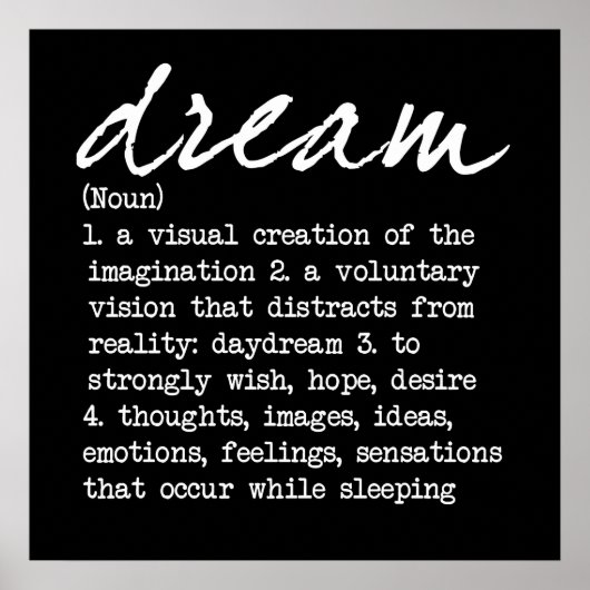 Dream Defined BW Poster (Voorkant)