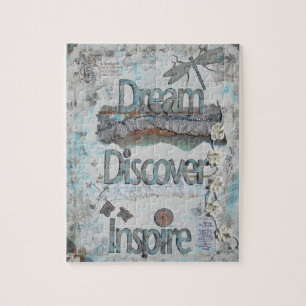 Dream, Discover, Inspire Quote Foto Puzzle Legpuzzel