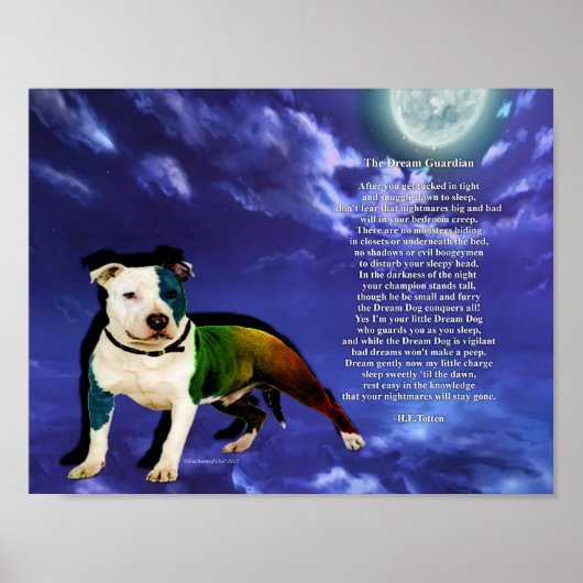 Dream Dog Poster (Pitbull) (Voorkant)
