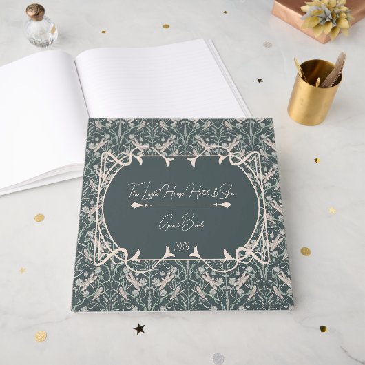 Dream Dragonfly Cornflower, Sterren, Chevron Gastenboek (Voorkant open)