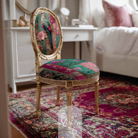 Dream Dynasty, Bird & Floral Patchwork Collage Tissuepapier