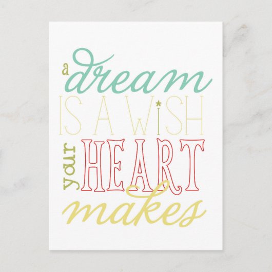 dream est une carte postale de souhait - rouge aqu (Devant)