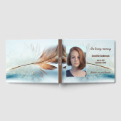 Dream Feather Funeral Memorial Photo Livre d'invit (Complet)