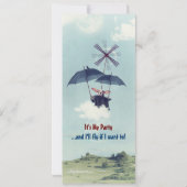 Dream Flight Invitation de fête d'anniversaire (Dos)