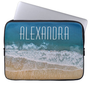 Dream Florida Tropical Sand Beach Gepersonaliseerd Laptop Sleeve