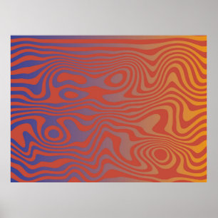 Dream Flow l Abstract Trippy Patroon - No. 01 Poster