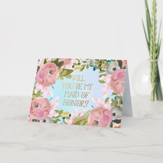 Dream Garden Floral Custom Maid of Honor Request (Voorkant)
