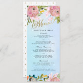 Dream Garden Floral Menu Mariage (Devant / Derrière)