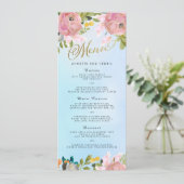 Dream Garden Floral Wedding Menu (Staand voorkant)