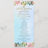 Dream Garden Floral Wedding Programme (Devant)
