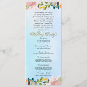 Dream Garden Floral Wedding Programme (Dos)