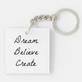 Dream geloof Herhalen Sleutelhanger (Achterkant)