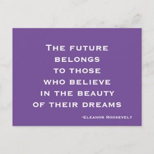 Dream, geloof, Motivatie Paars en wit Briefkaart