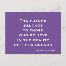 Dream, geloof, Motivatie Paars en wit Briefkaart