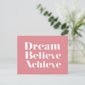 Dream gelooft Achieve Briefkaart (Staand voorkant)
