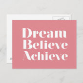 Dream gelooft Achieve Briefkaart (Voorkant / Achterkant)