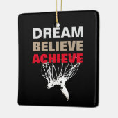 Dream gelooft bereiken Basketball Keramisch Ornament (Links)
