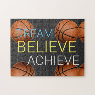 Dream gelooft bereiken Basketball Legpuzzel