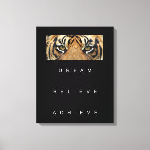 Dream gelooft bereiken Motivatie prijsopgave Canvas Afdruk