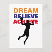 Dream gelooft dat Basketball Pop Art behalen Briefkaart (Voorkant)
