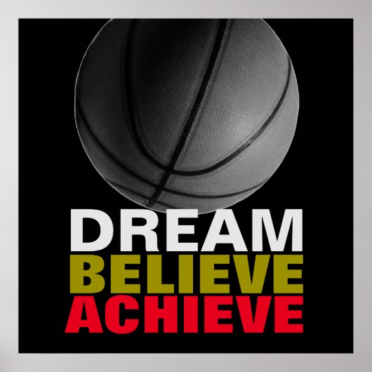 Dream gelooft dat Basketball Quote Poster haalt (Voorkant)