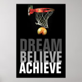 Dream gelooft dat Basketball Quote Poster haalt (Voorkant)