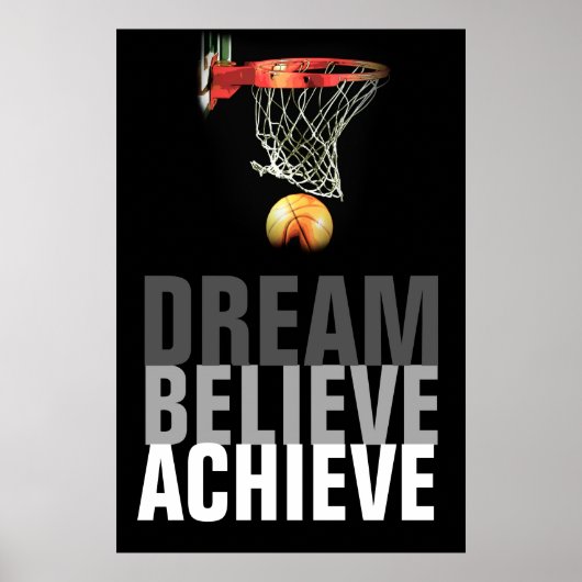 Dream gelooft dat Basketball Quote Poster haalt (Voorkant)