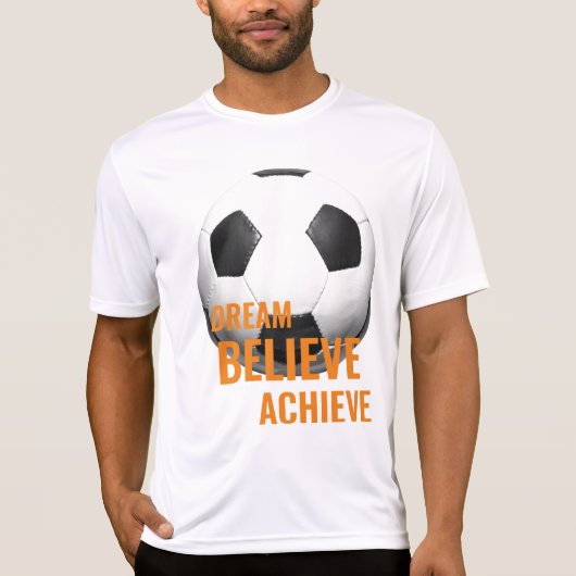 Dream gelooft dat het Football voetbal bereikt wor T-shirt (Voorkant)