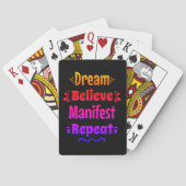 Dream gelooft dat Manifest herhaal - Inspirerend Pokerkaarten (Achterkant)