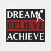 Dream gelooft dat Weightlifter bereikt Fleece Deken (Voorkant (Horizontaal))