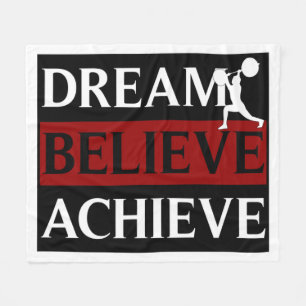 Dream gelooft dat Weightlifter bereikt Fleece Deken