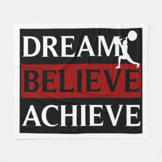 Dream gelooft dat Weightlifter bereikt Fleece Deken