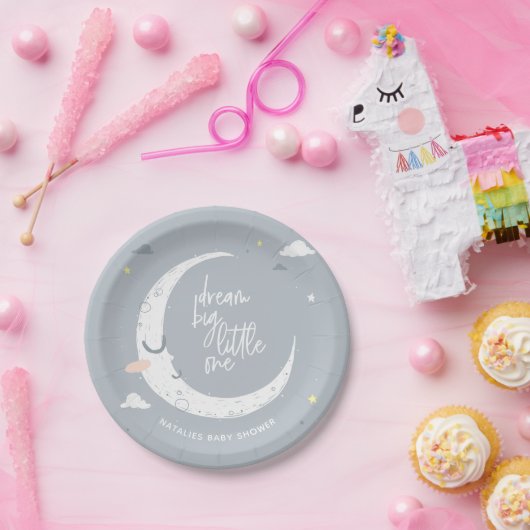 Dream groot klein baby shower feest papieren bordje (Feest)
