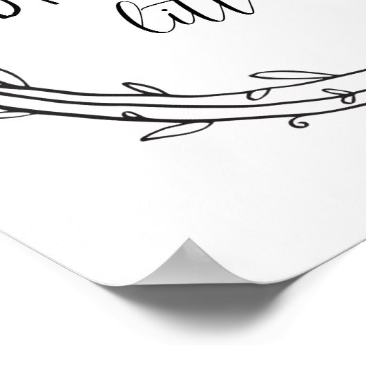 Dream grote kleine. Zwarte en witte kwekerij Poster (Hoek)