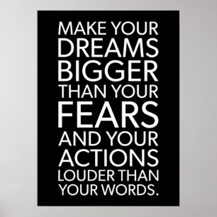 Dream groter dan angst - Gym, Hustle, Succes Poster
