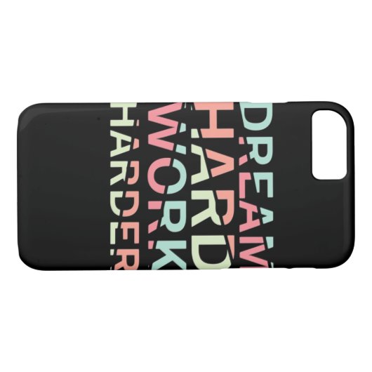 Dream Hard Work Hard Classic Case-Mate iPhone Case (Achterkant (Horizontaal))