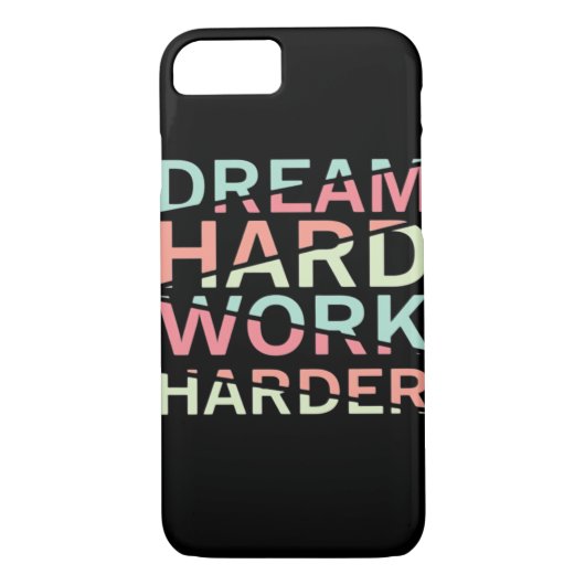 Dream Hard Work Hard Classic Case-Mate iPhone Case (Achterkant)