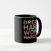 Dream Hard Work Hard Classic Mok (Voorkant rechts)