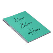Dream het gelooft dat het het Inspirerend bereikt Notitieboek (Rechterzijde)