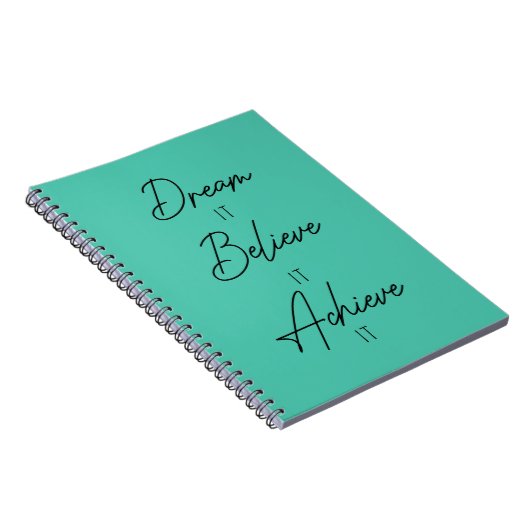 Dream het gelooft dat het het Inspirerend bereikt Notitieboek (Rechterzijde)
