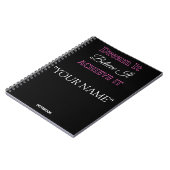 Dream het gelooft dat het het "JOUW NAAM" bereikt Notitieboek (Linkerzijde)