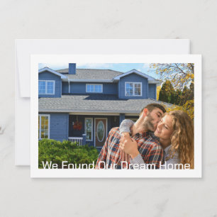 Dream Home Photo We've Moved Announcement Kaart