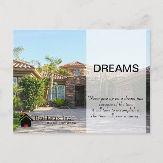 Dream Home Real Estate briefkaart (Voorkant)