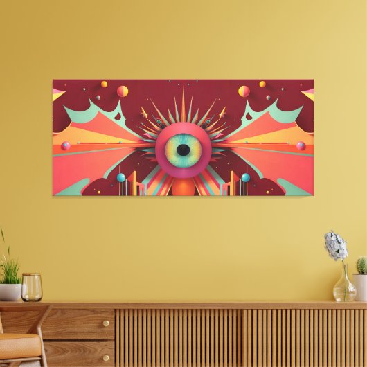 Dream Horizon Ken Gage Fantasy OpArt Canvas Afdruk (Insitu (Woonkamer))