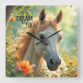 Dream Horse Summer Time Vierkante Klok (Voorkant)