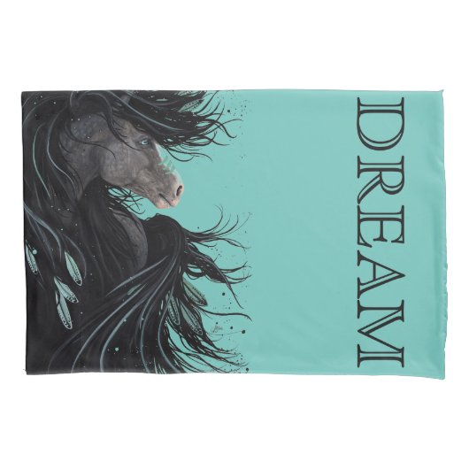 Dream Horse Two Sided Pillow-Hoesje van Bihrle Kussensloop (Voorkant)