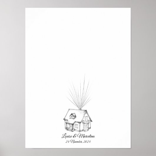 Dream House Fingerprint Mariage Livre d'or (Devant)