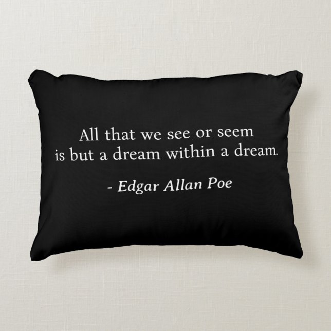 Dream In A Dream Edgar Allan Poe Accent Coussin (Devant)