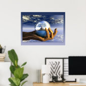 Dream in de hand poster (Thuiskantoor)