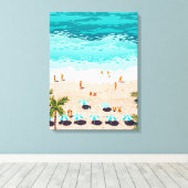 Dream in kleuren uit het Zee | Oceaan Canvas Afdruk (Insitu (Houten vloer))